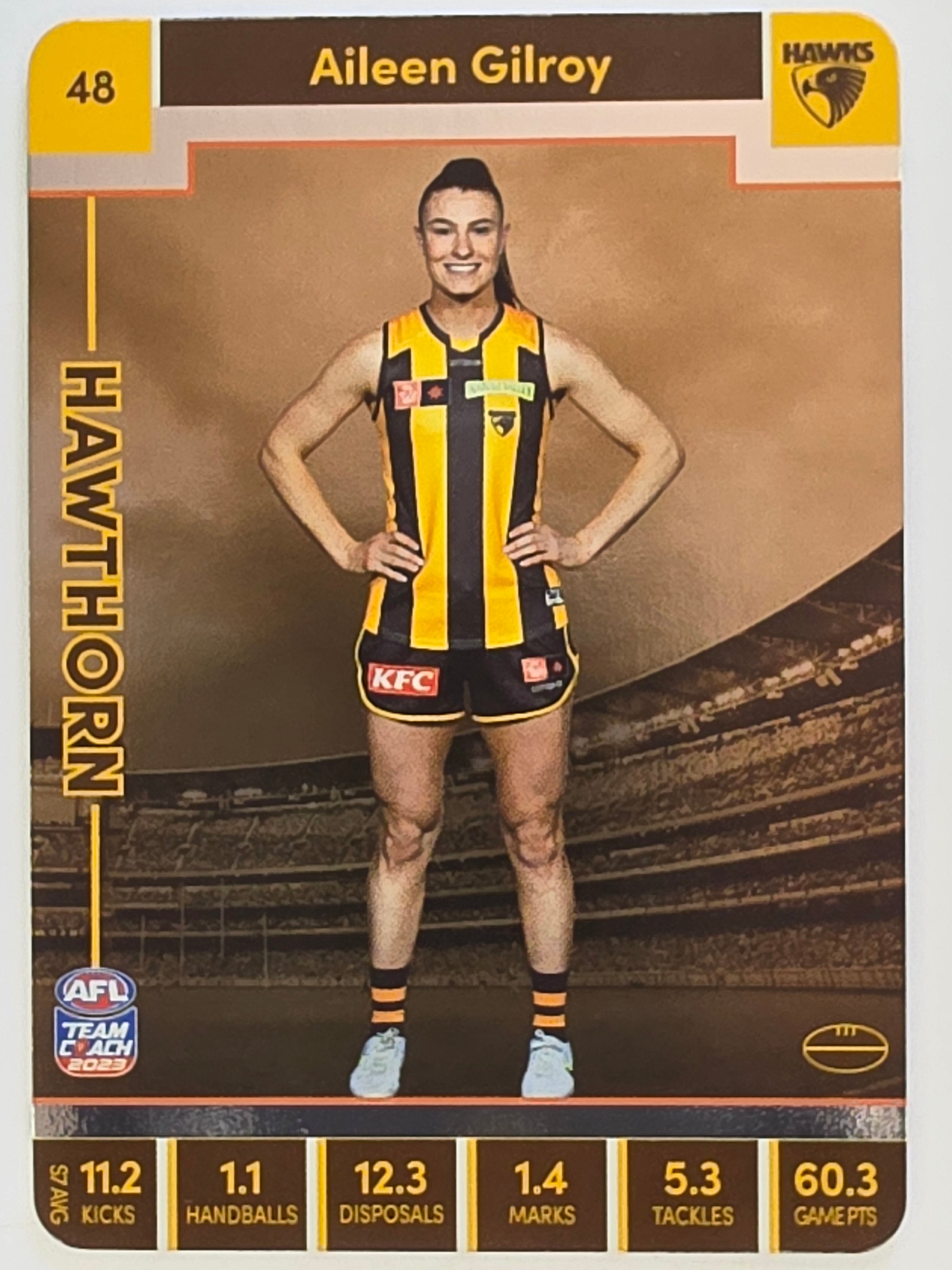 2023 AFLW TeamCoach | Silver Parallel | #48 Aileen Gilroy Hawthorn Hawks