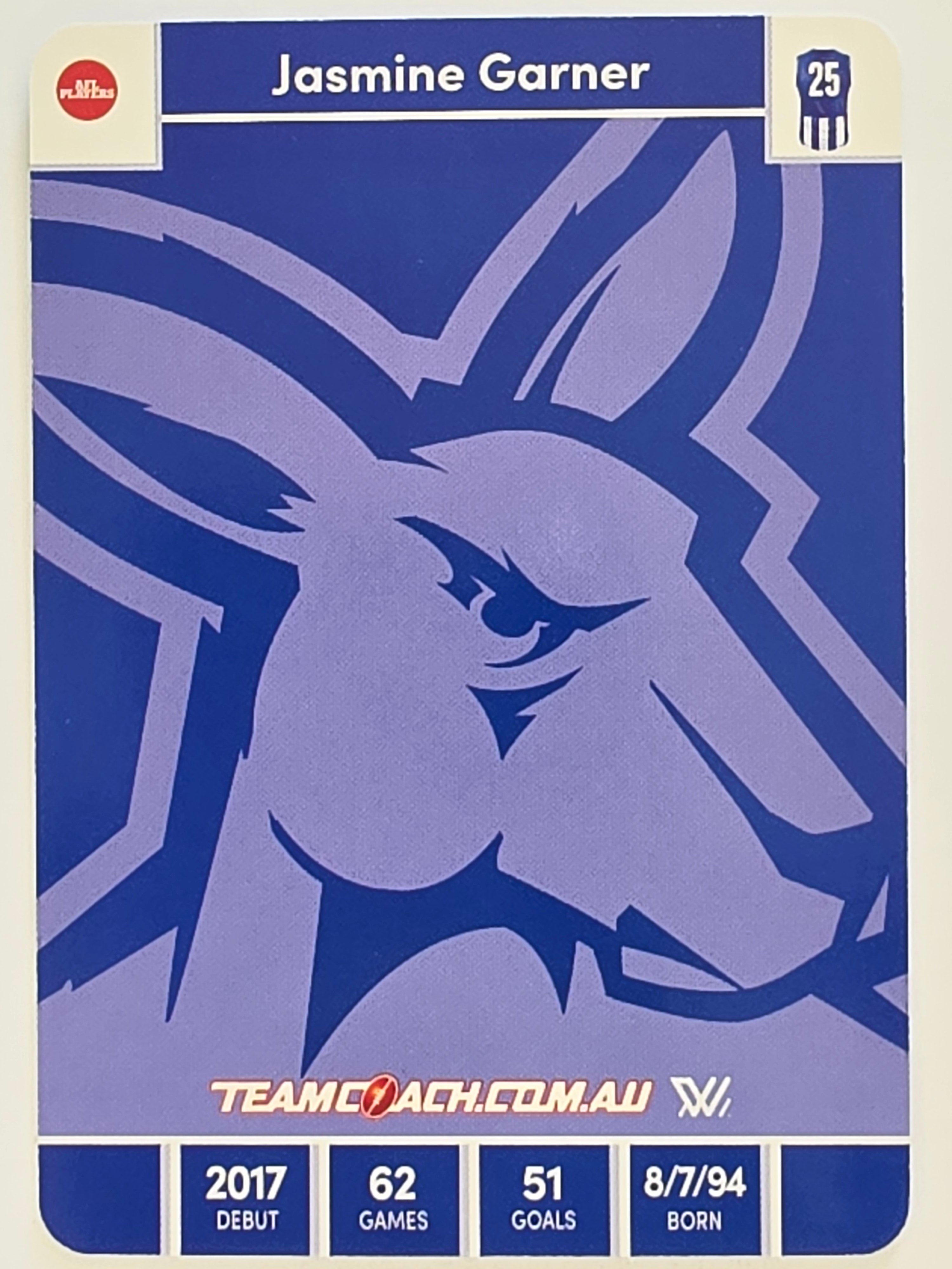 2023 AFLW TeamCoach | Silver Parallel | #57 Jasmine Garner North Melbourne Kangaroos