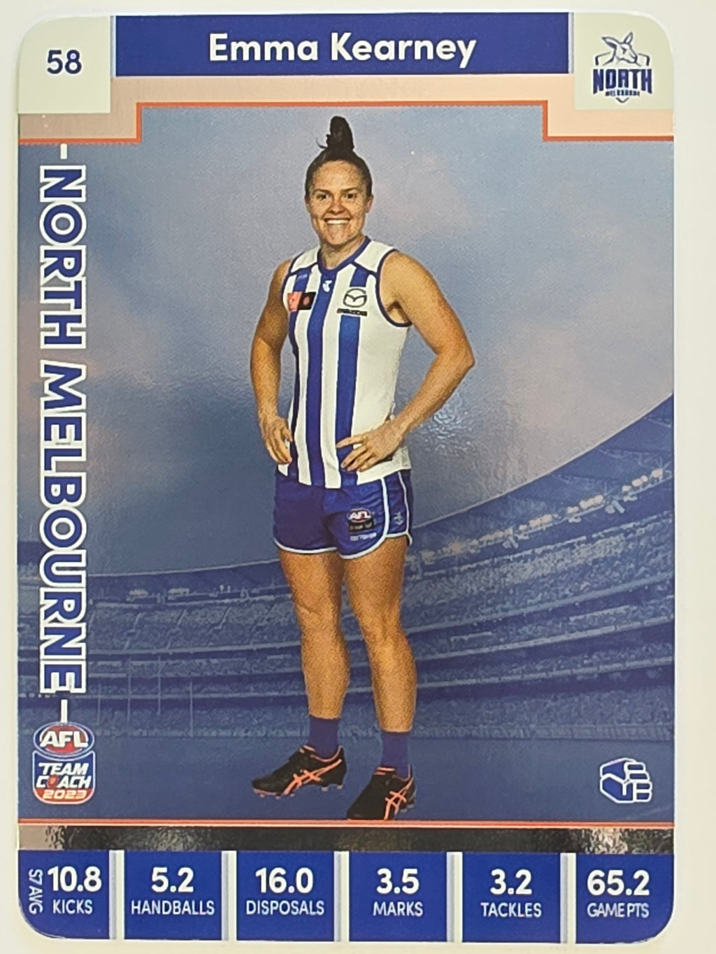2023 AFLW TeamCoach | Silver Parallel | #58 Emma Kearney North Melbourne Kangaroos