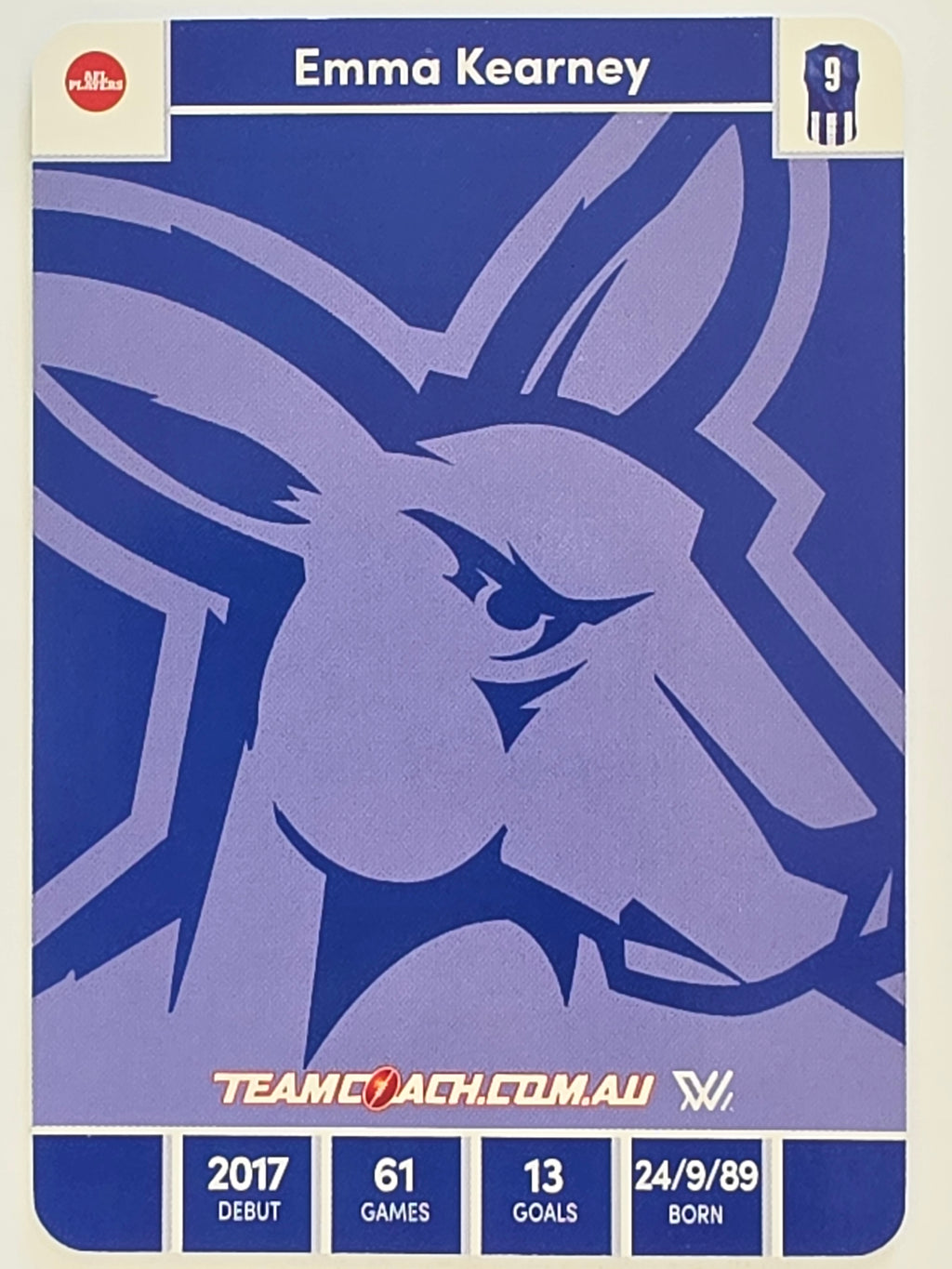 2023 AFLW TeamCoach | Silver Parallel | #58 Emma Kearney North Melbourne Kangaroos