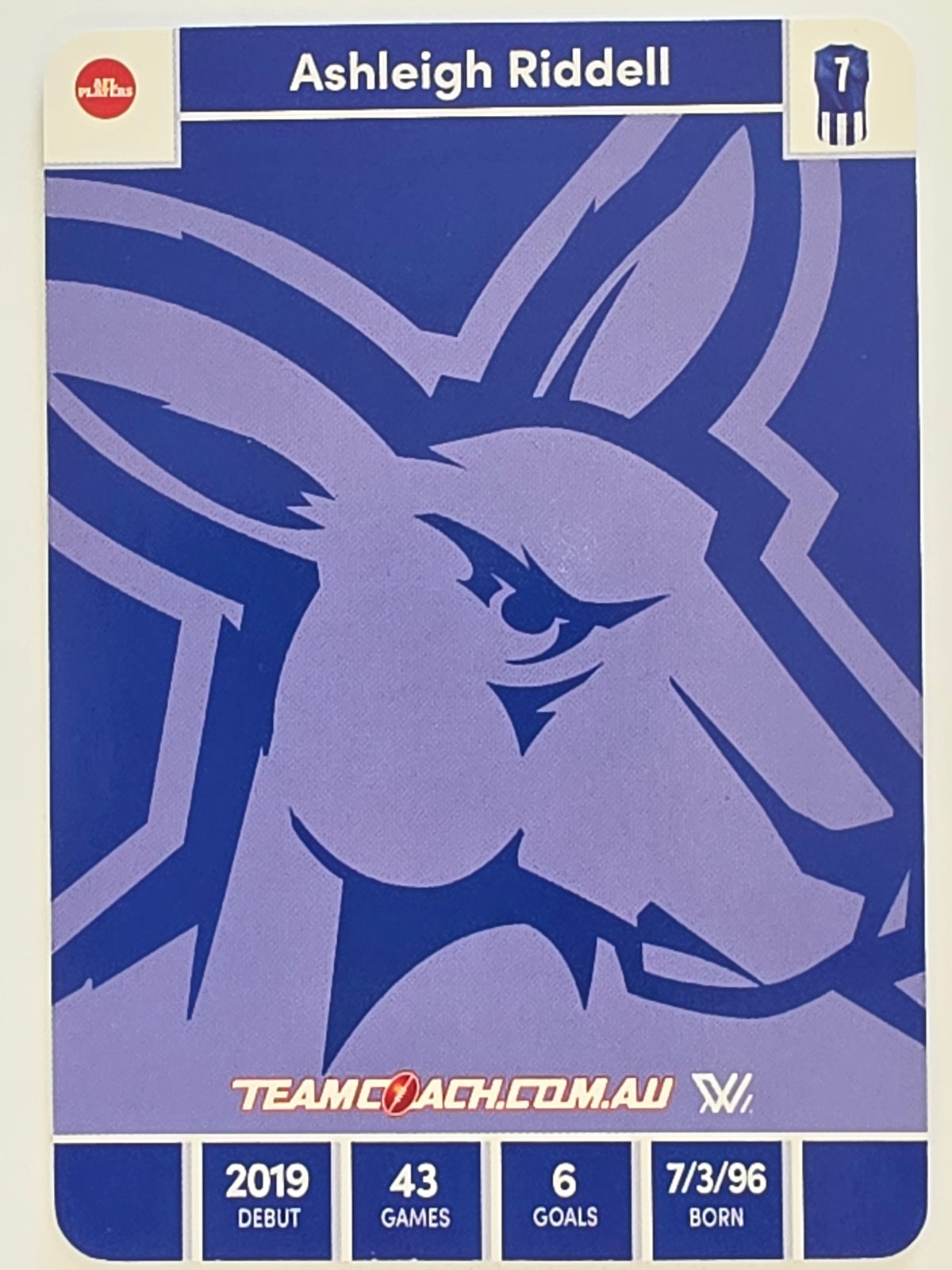 2023 AFLW TeamCoach | Silver Parallel | #60 Ashleigh Riddell North Melbourne Kangaroos