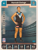 2023 AFLW TeamCoach | Silver Parallel | #61 Hannah Ewings Port Adelaide Power