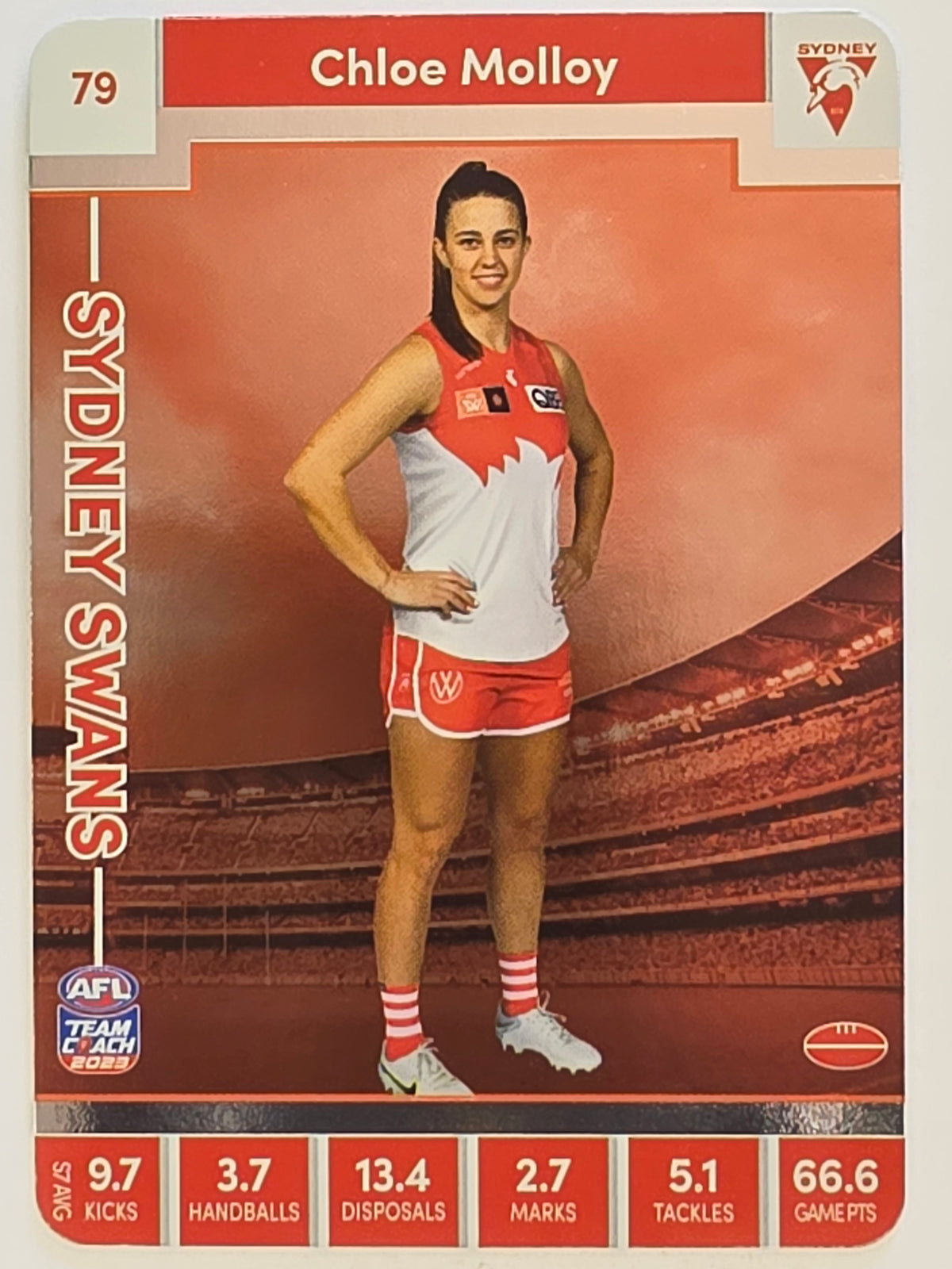 2023 AFLW TeamCoach | Silver Parallel | #79 Chloe Molloy Sydney Swans