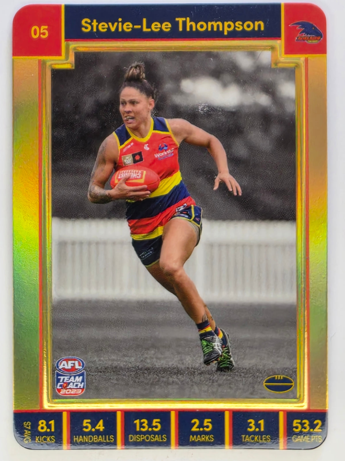 2023 AFLW TeamCoach | Gold Parallel | #5 Stevie-Lee Thompson Adelaide Crows