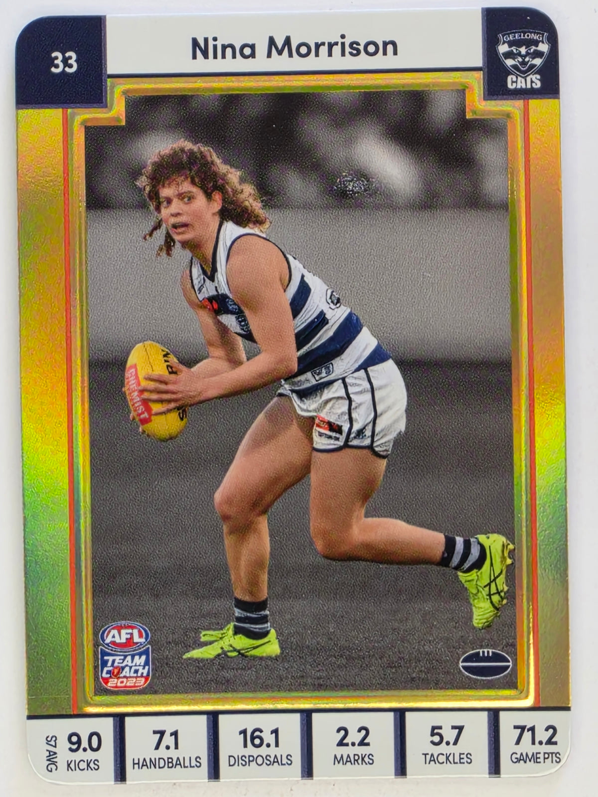 2023 AFLW TeamCoach | Gold Parallel | #33 Nina Morrison Geelong Cats