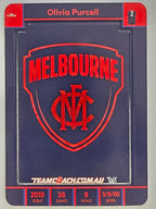 2023 AFLW TeamCoach | Gold Parallel | #55 Olivia Purcell Melbourne Demons