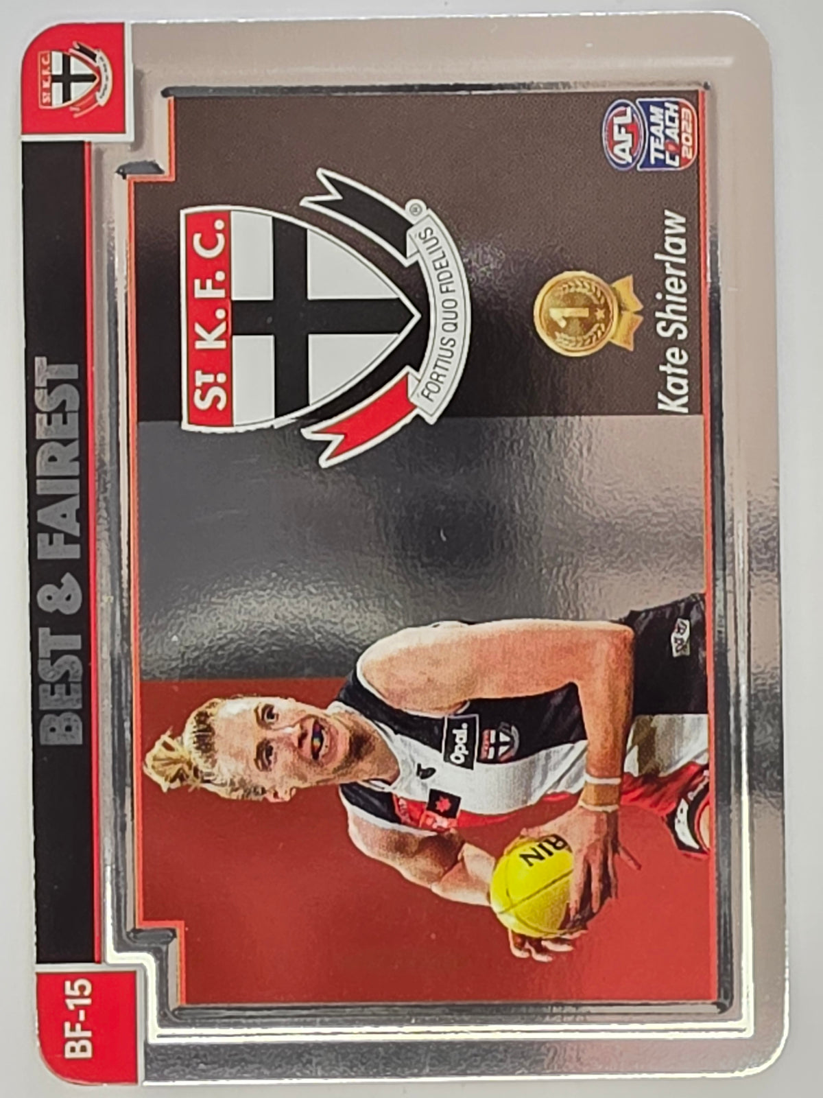 2023 AFLW TeamCoach | Best & Fairest Silver | #BF-15 Kate Shierlaw St Kilda Saints