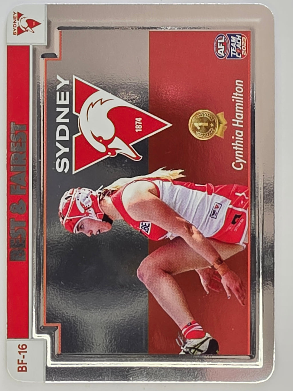 2023 AFLW TeamCoach | Best & Fairest Silver | #BF-16 Cynthia Hamilton Sydney Swans