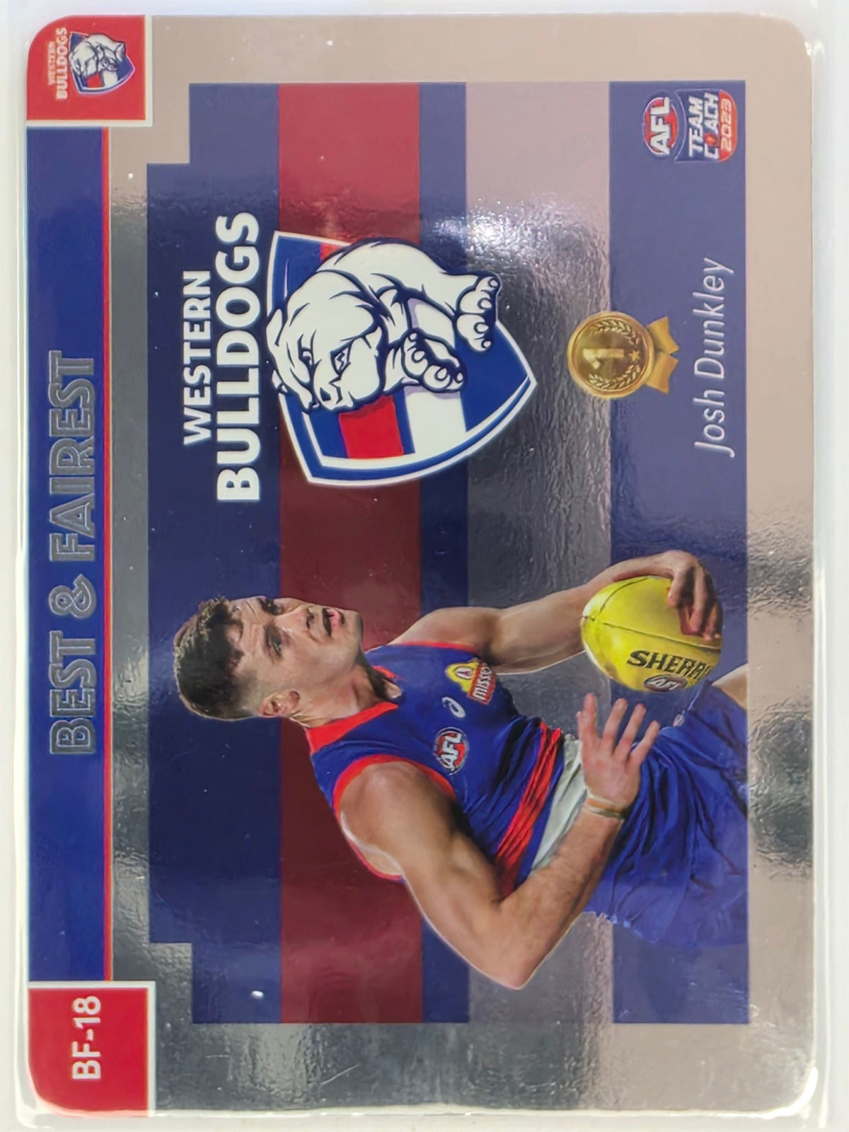AFL 2023 TeamCoach Best & Fairest Silver #BF-18 Josh Dunkley Western Bulldogs