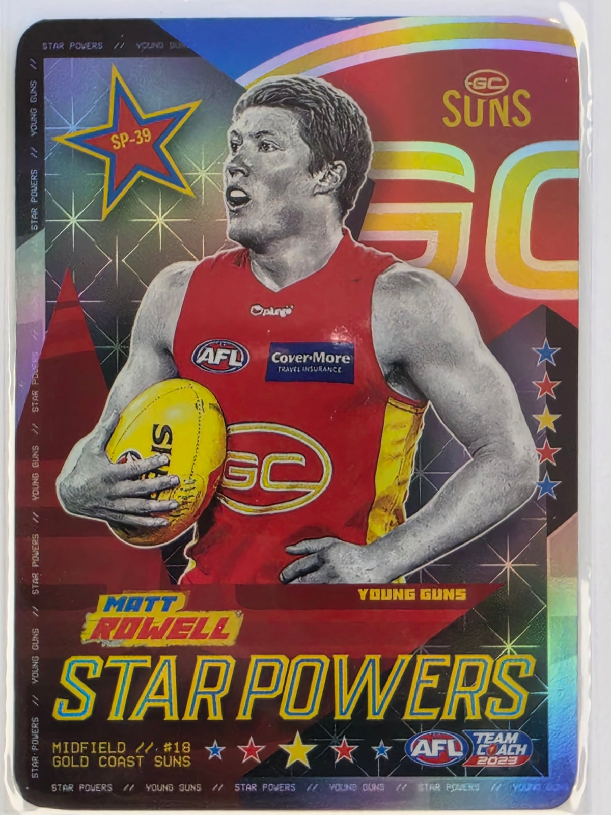 AFL 2023 TeamCoach Star Powers Silver #SP-39 Matt Rowell Gold Coast Suns