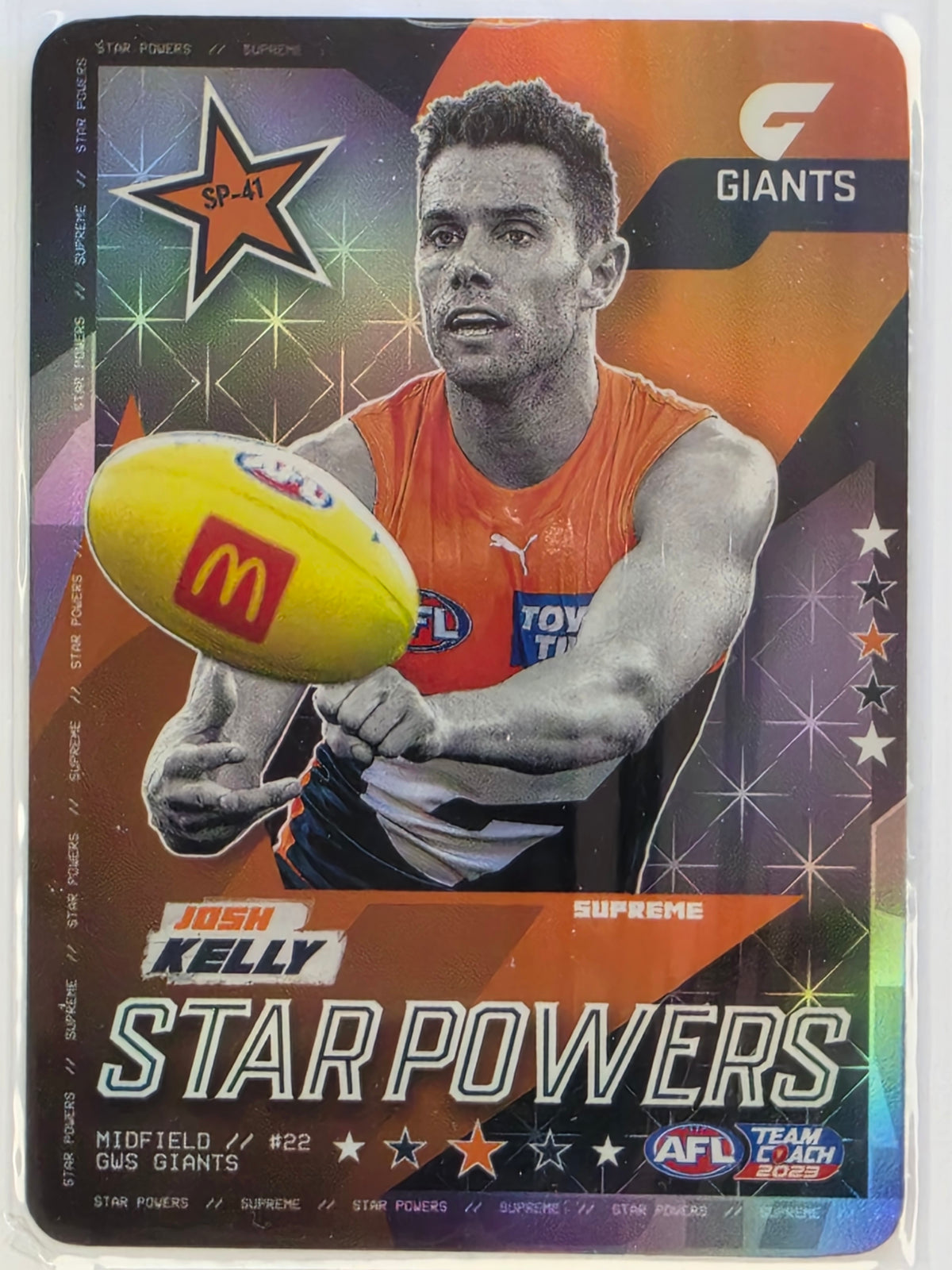 AFL 2023 TeamCoach Star Powers Silver #SP-41 Josh Kelly GWS Giants