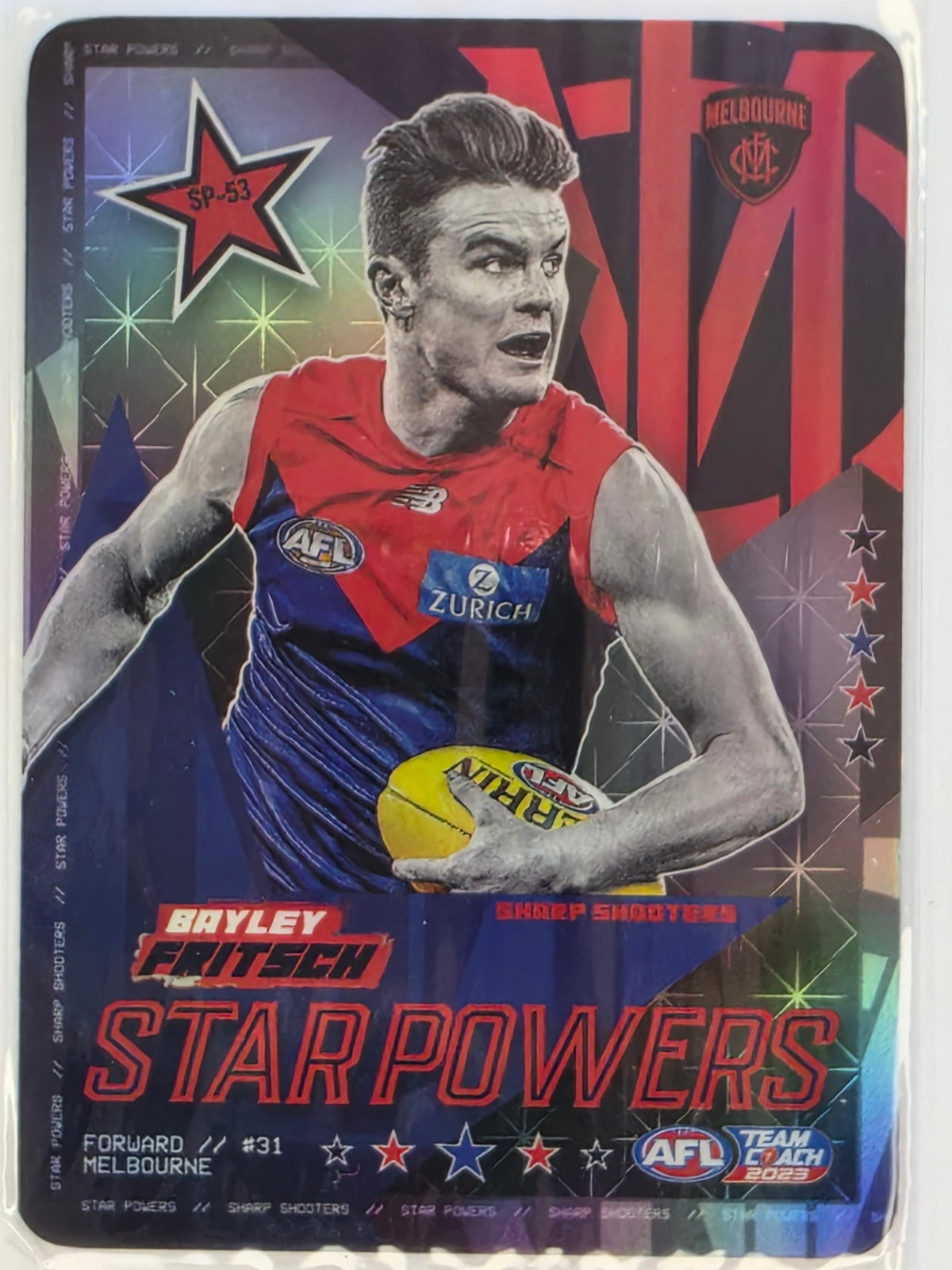 AFL 2023 TeamCoach Star Powers Silver #SP-53 Bayley Fritsch Melbourne Demons