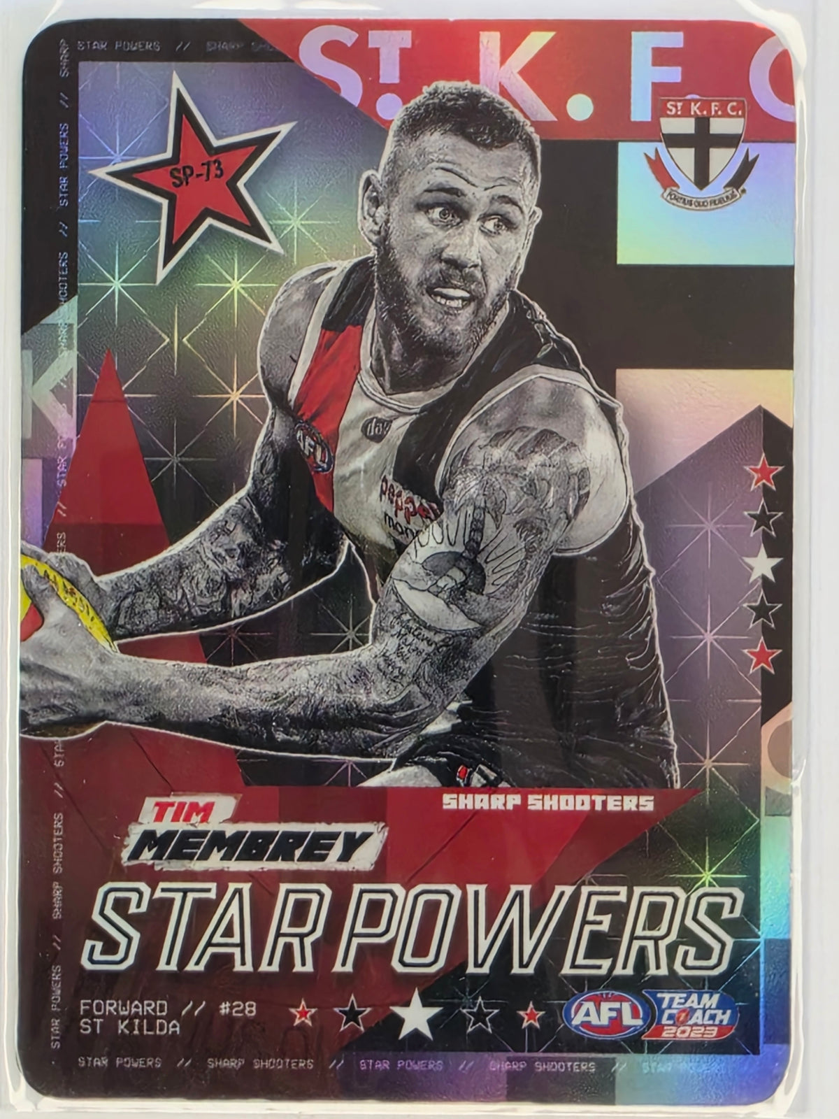 AFL 2023 TeamCoach Star Powers Silver #SP-73 Tim Membrey St Kilda Saints