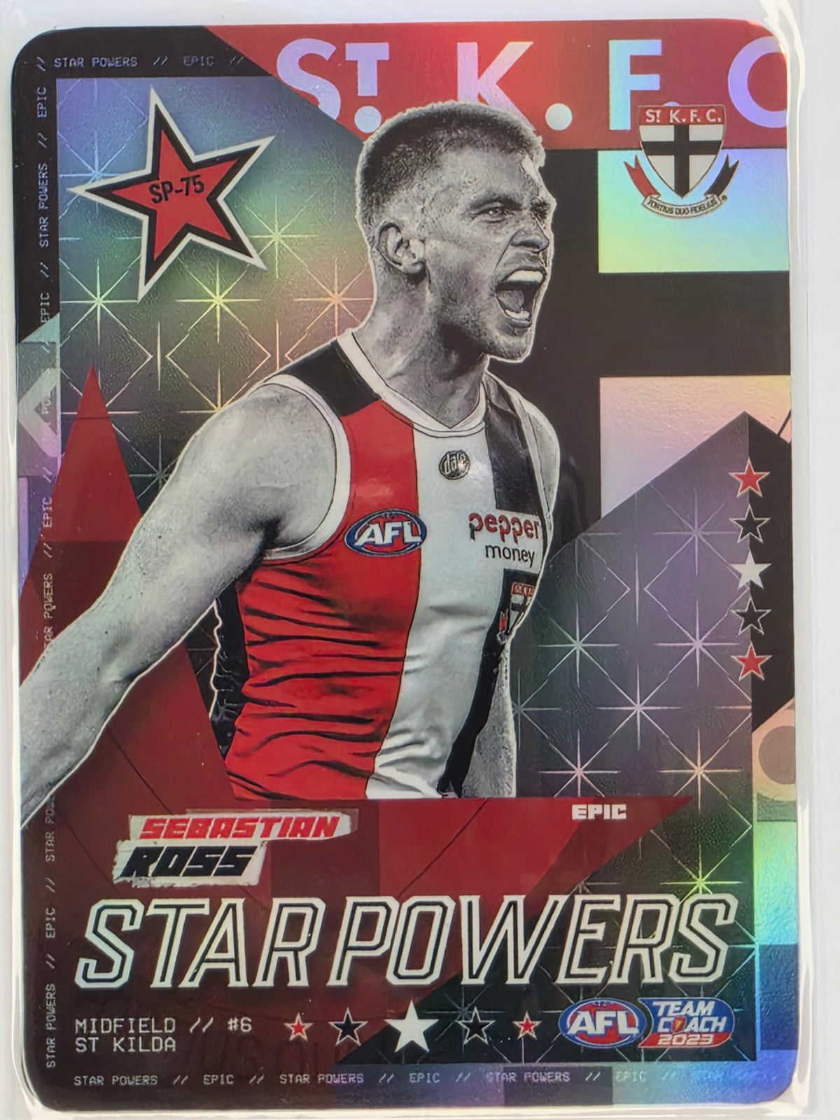 AFL 2023 TeamCoach Star Powers Silver #SP-75 Sebastian Ross St Kilda Saints