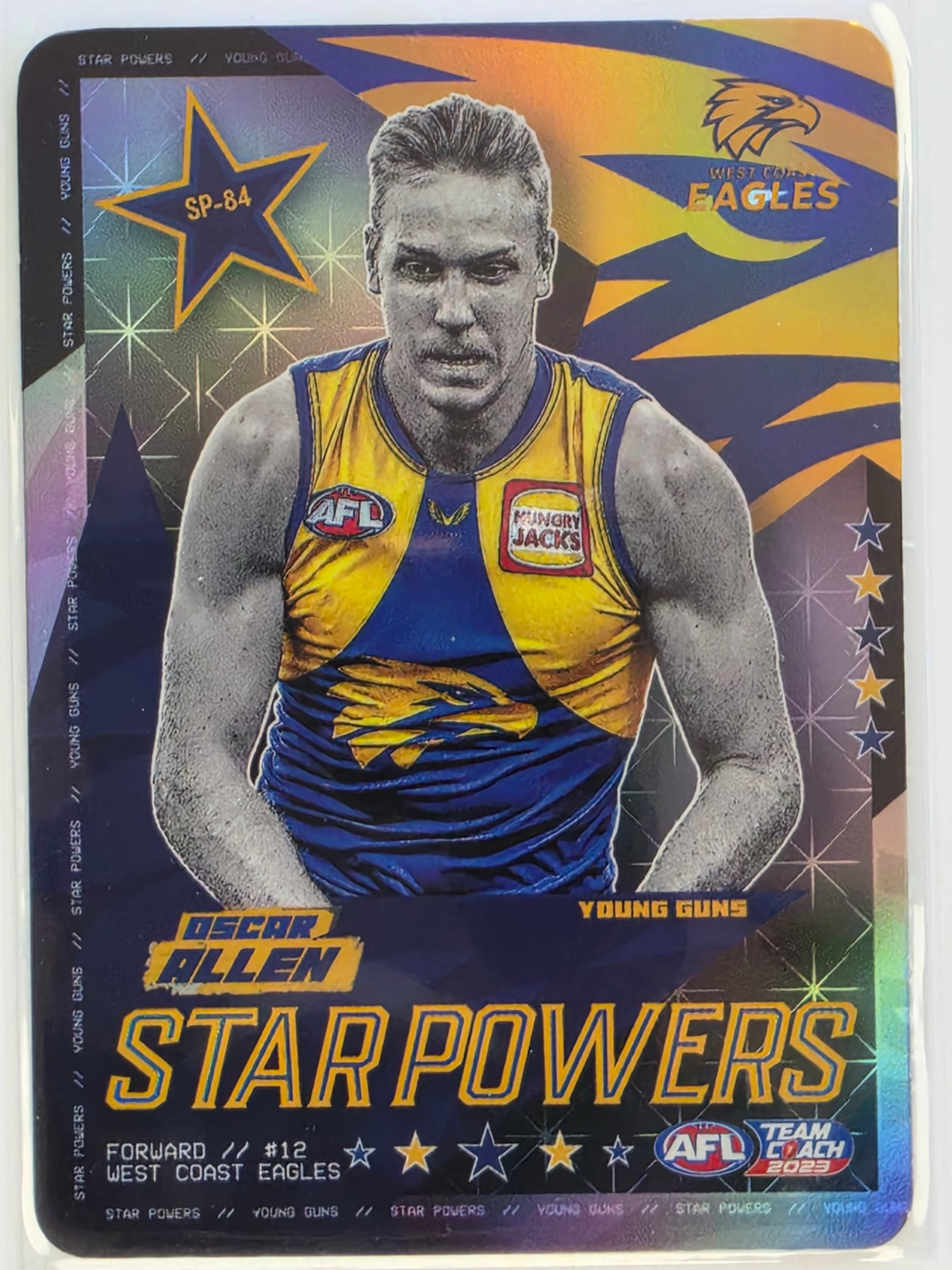 AFL 2023 TeamCoach Star Powers Silver #SP-84 Oscar Allen West Coast Eagles