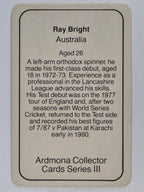 1980-81 Ardmona International Cricket | Ray Bright Australia