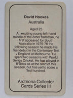 1980-81 Ardmona International Cricket | David Hookes Australia