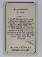 1980-81 Ardmona International Cricket | Ashley Mallett Australia