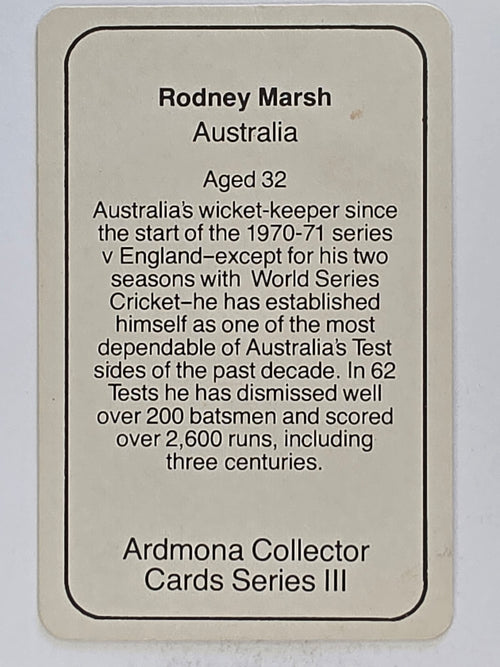 1980-81 Ardmona International Cricket | Rodney Marsh Australia