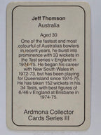 1980-81 Ardmona International Cricket | Jeff Thomson Australia