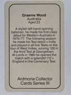 1980-81 Ardmona International Cricket | Graeme Wood Australia