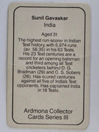 1980-81 Ardmona International Cricket | Sunil Gavaskar India