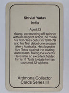 1980-81 Ardmona International Cricket | Shivlal Yadav India