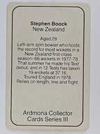 1980-81 Ardmona International Cricket | Stephen Boock New Zealand