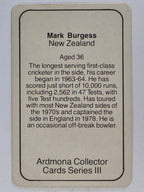 1980-81 Ardmona International Cricket | Mark Burgess New Zealand