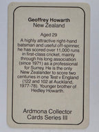 1980-81 Ardmona International Cricket | Geoffrey Howarth New Zealand