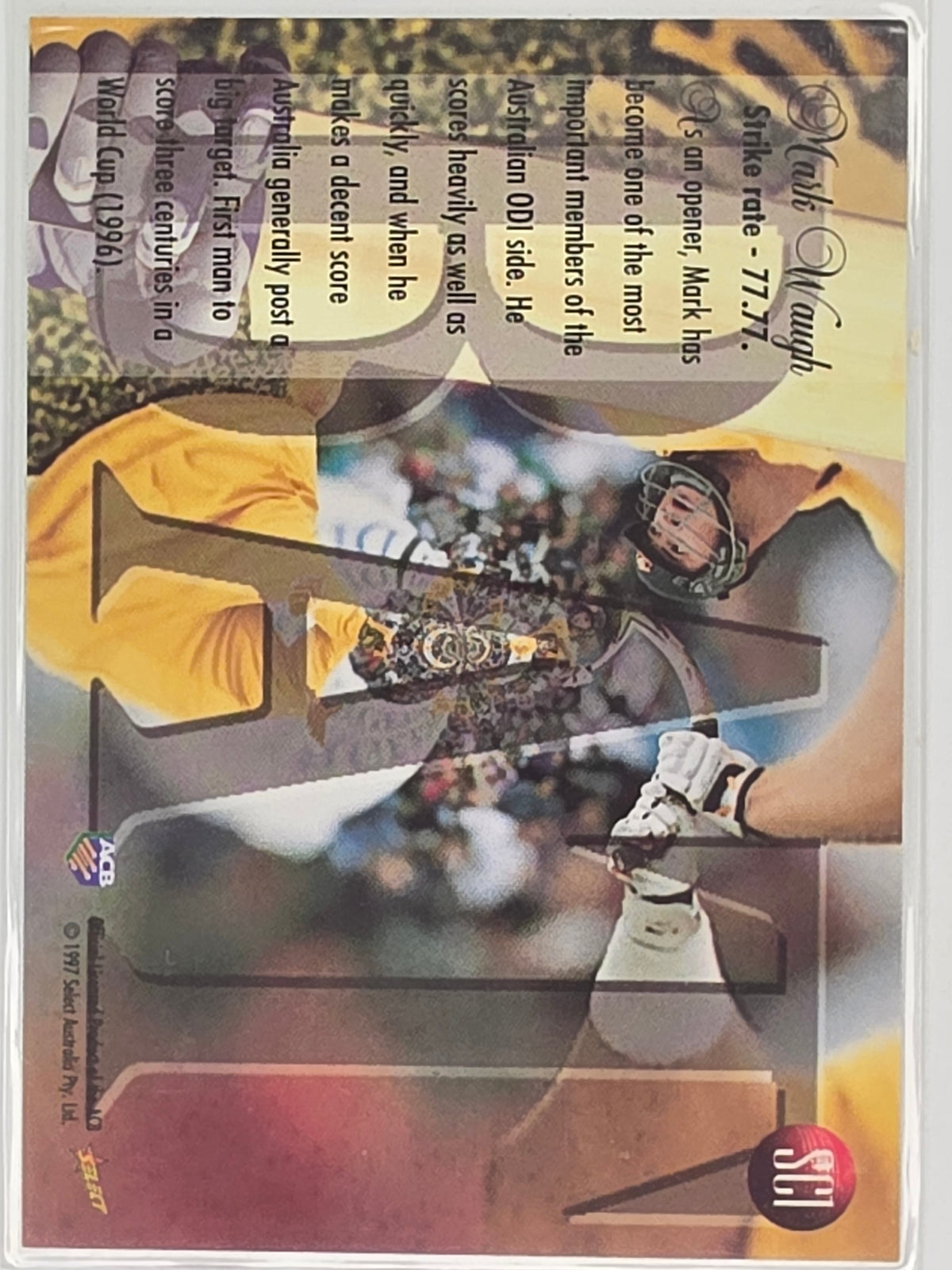 1997-98 Select Cricket | Strike Rate #SC1 Mark Waugh Australia