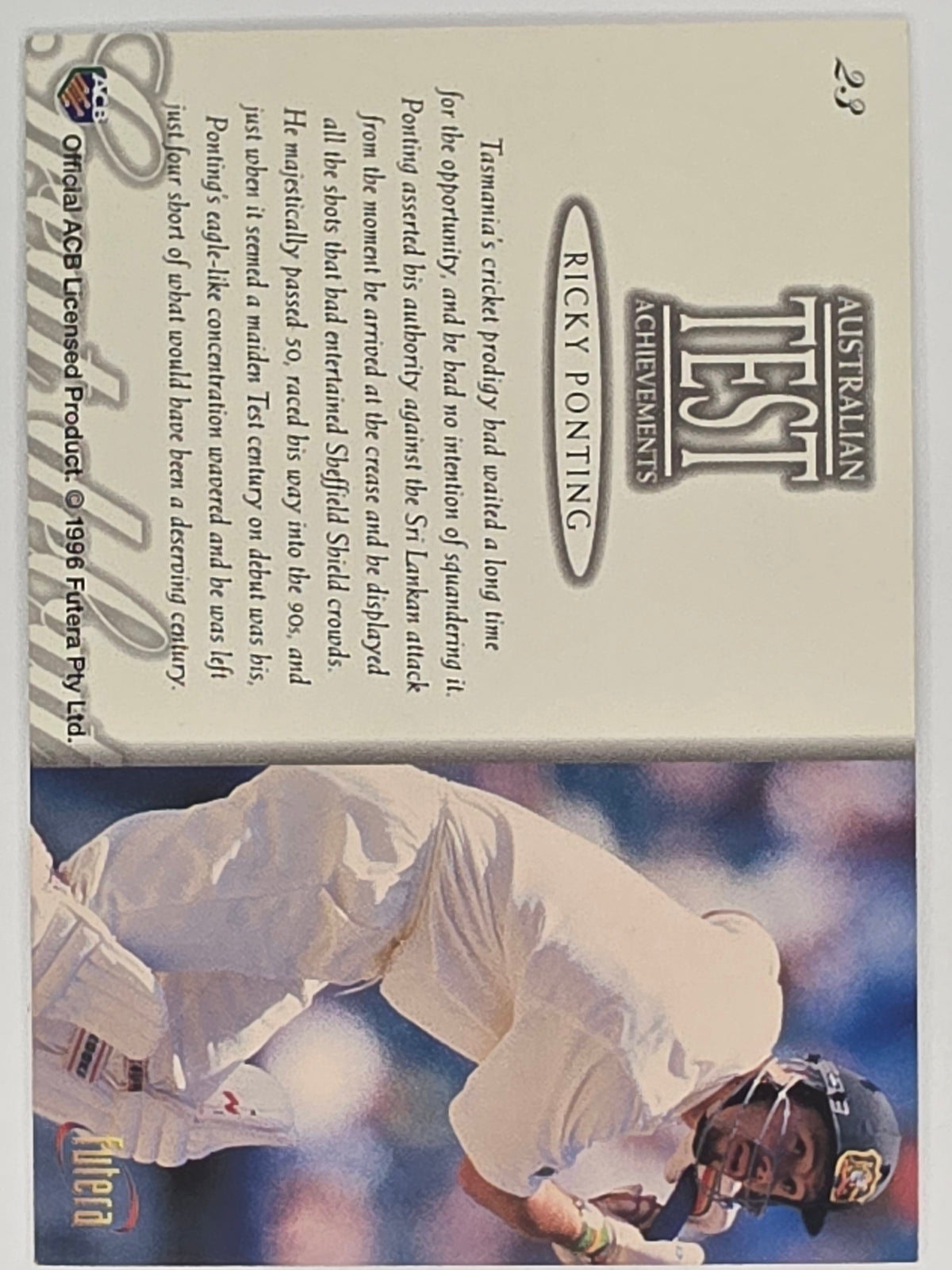 1996 Futera The Decider #23 Ricky Ponting Australia
