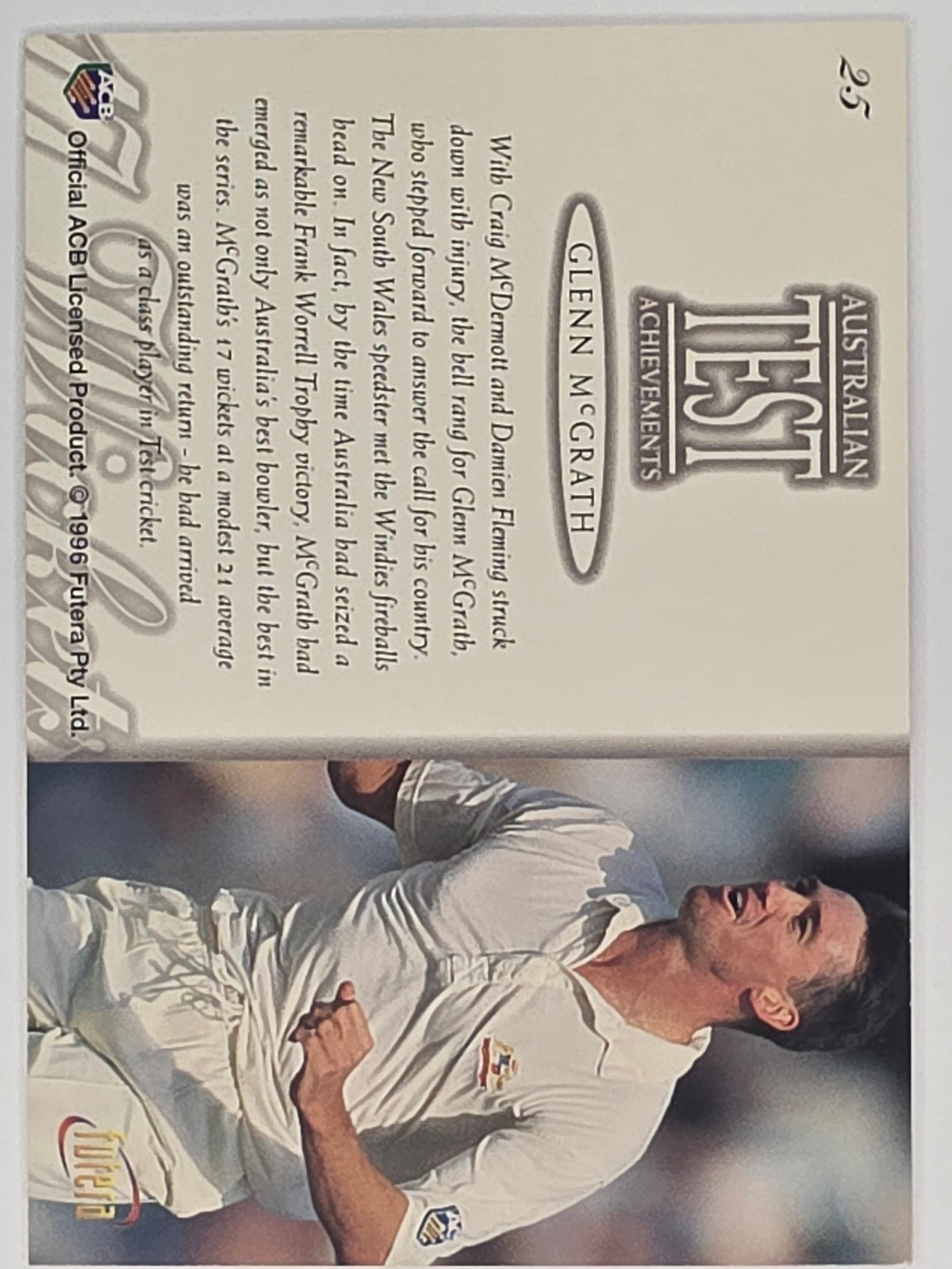 1996 Futera The Decider #25 Glenn McGrath Australia