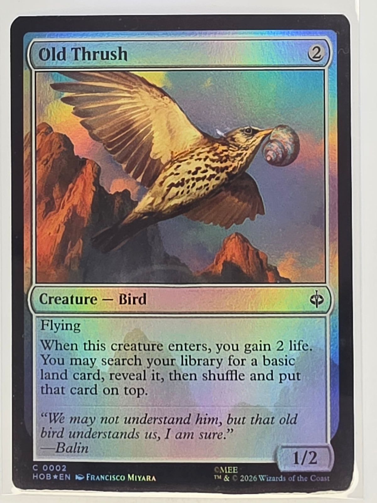 MTG - The Hobbit FOIL #002 Old Thrush Common