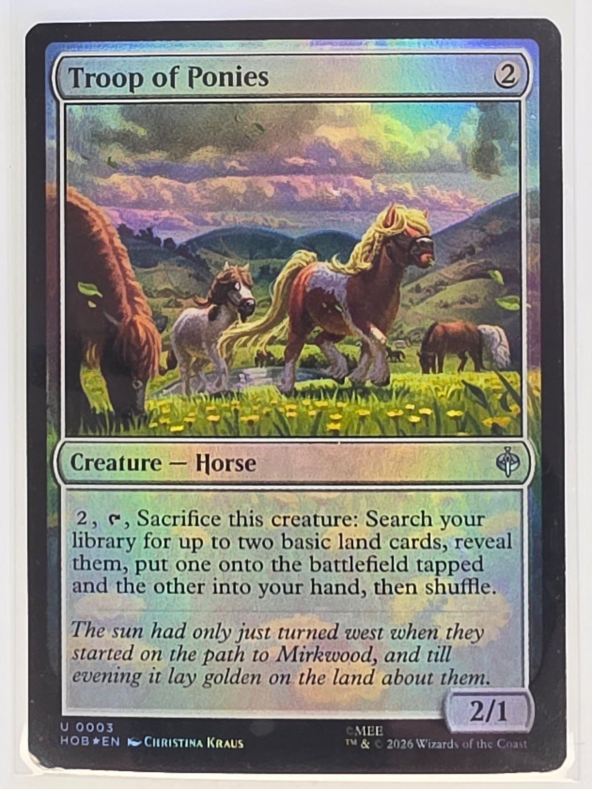 MTG - The Hobbit FOIL #003 Troop of Ponies Uncommon