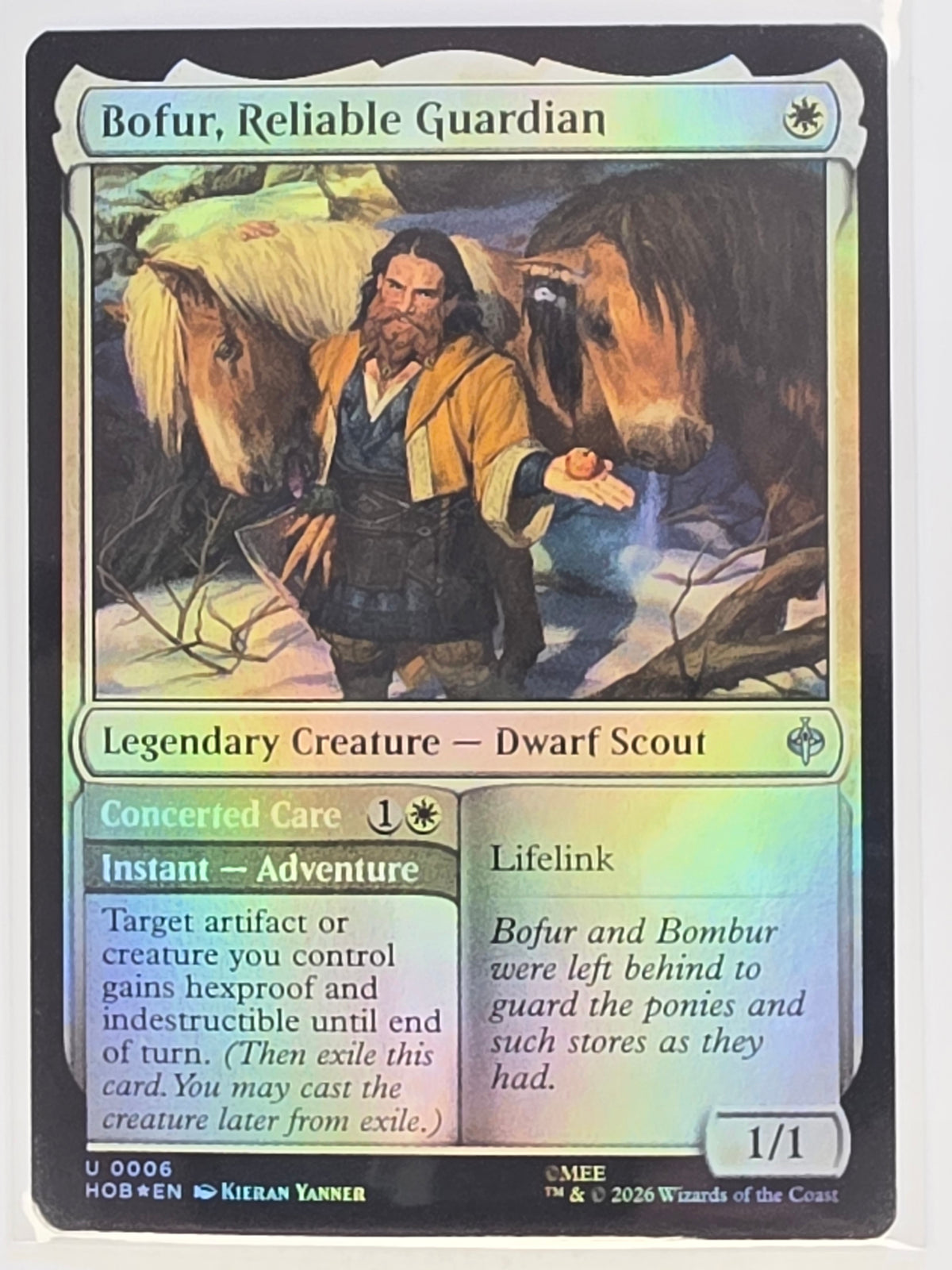 MTG - The Hobbit FOIL #006 Bofur, Reliable Guardian // Concerted Care Uncommon
