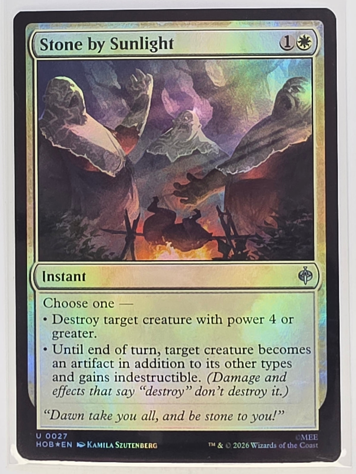 MTG - The Hobbit FOIL #027 Stone by Sunlight Uncommon