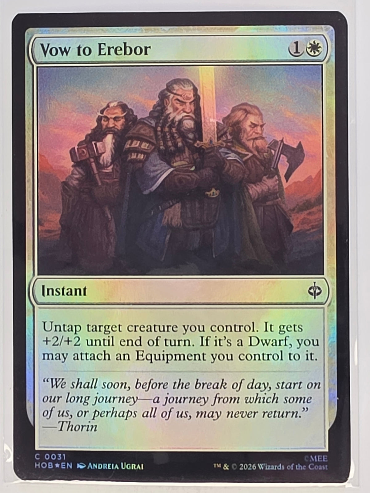 MTG - The Hobbit FOIL #031 Vow to Erebor Common