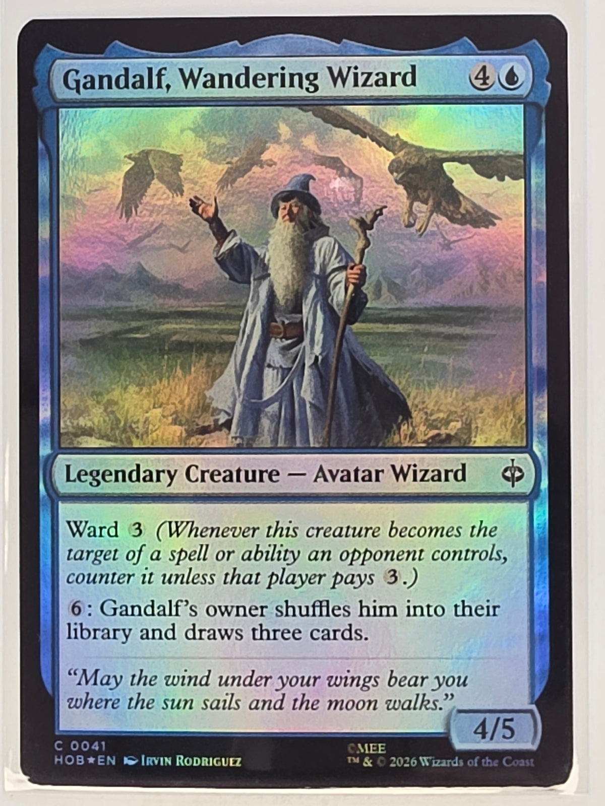 MTG - The Hobbit FOIL #041 Gandalf, Wandering Wizard Common