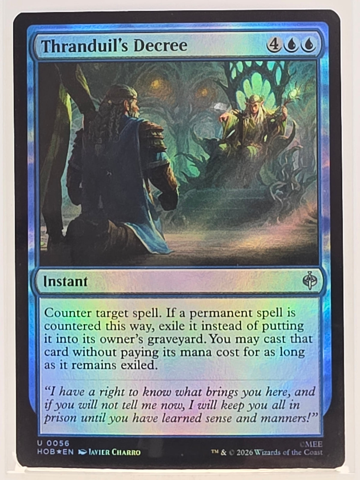 MTG - The Hobbit FOIL #056 Thranduil's Decree Uncommon