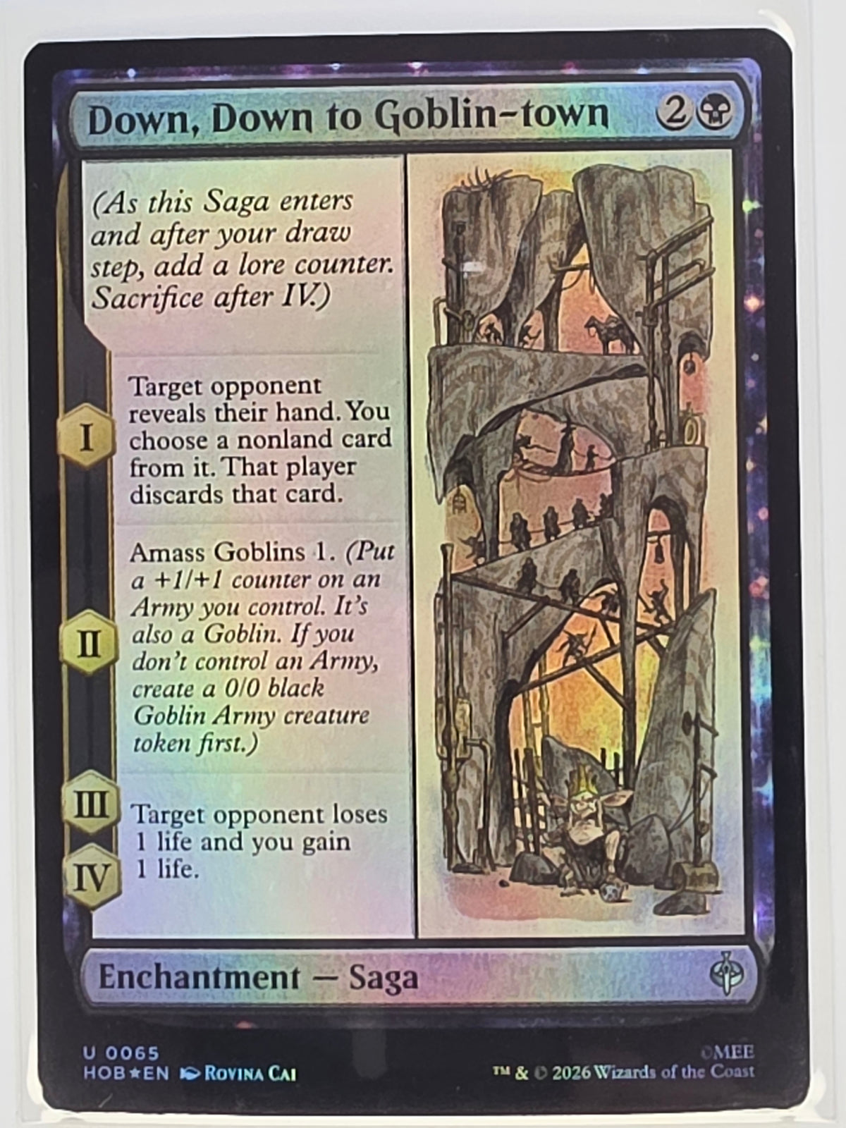 MTG - The Hobbit FOIL #065 Down, Down to Goblin-town Uncommon