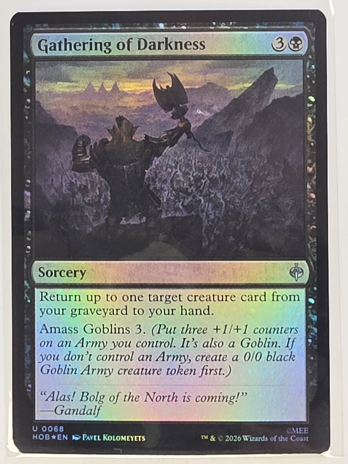 MTG - The Hobbit FOIL #068 Gathering of Darkness Uncommon