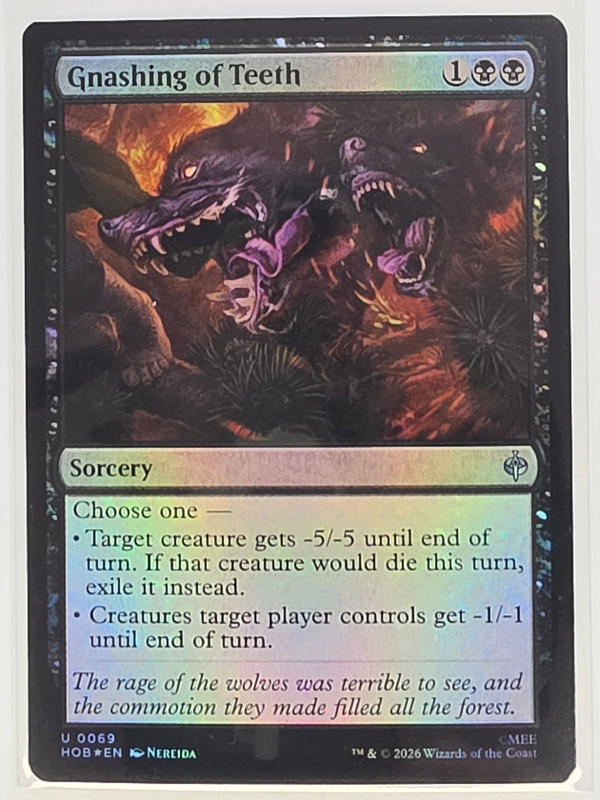 MTG - The Hobbit FOIL #069 Gnashing of Teeth Uncommon