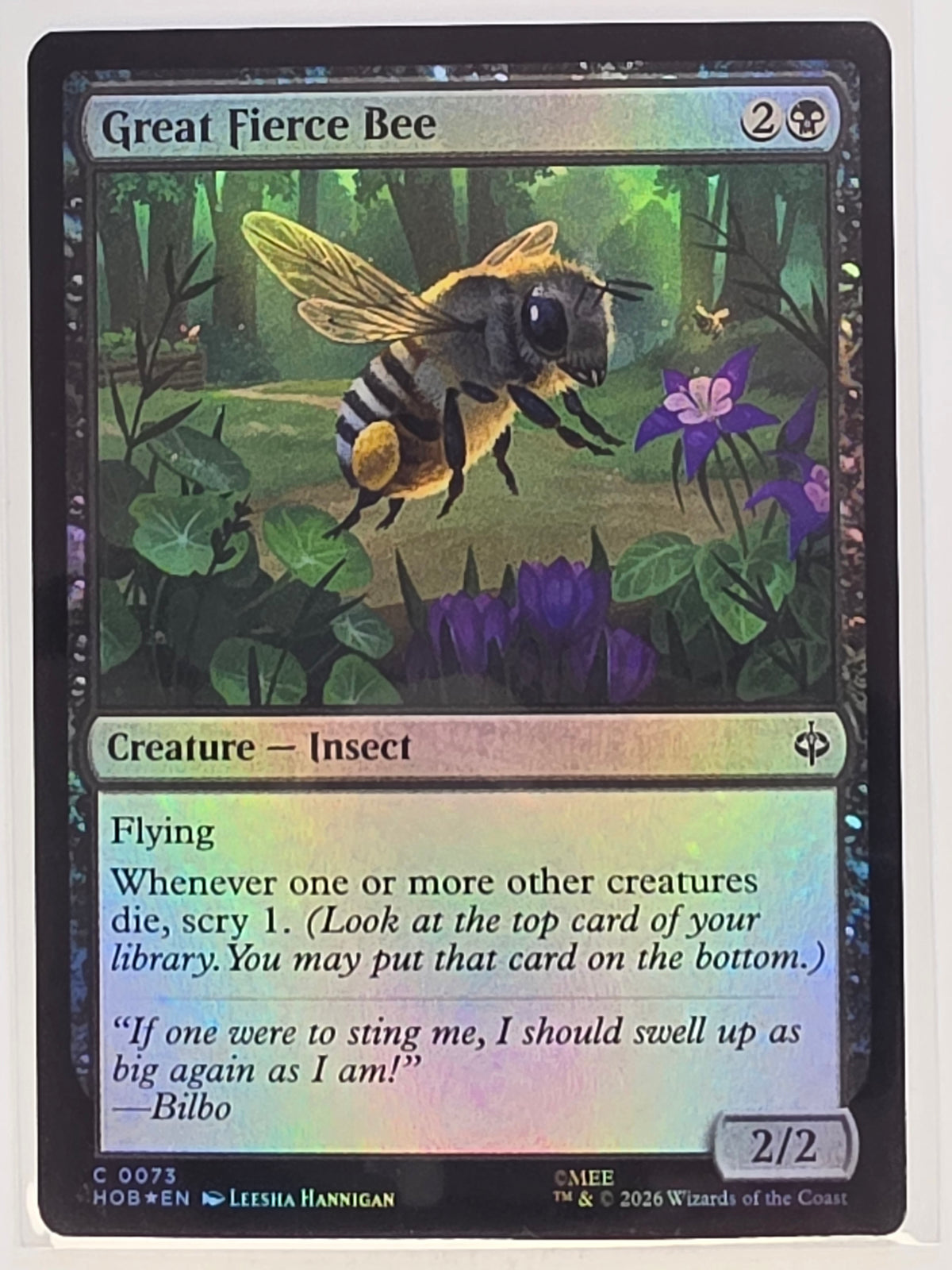 MTG - The Hobbit FOIL #073 Great Fierce Bee Common