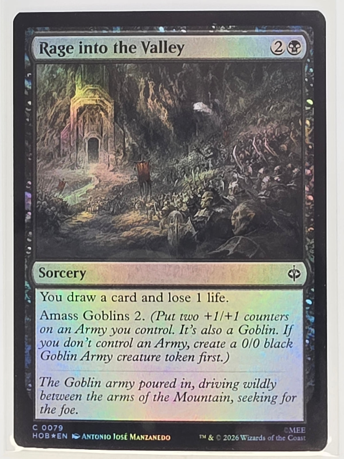 MTG - The Hobbit FOIL #079 Rage into the Valley Common