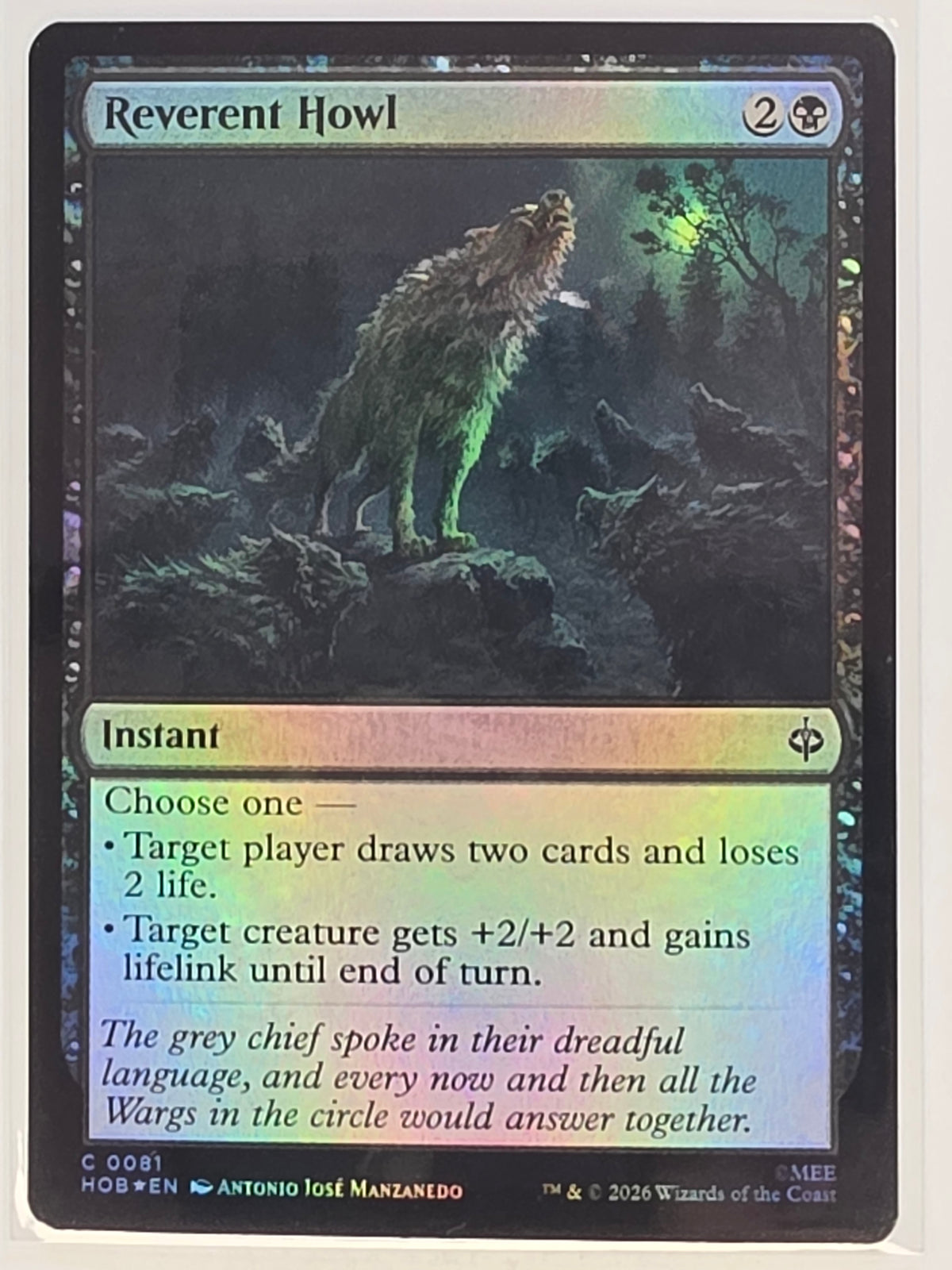 MTG - The Hobbit FOIL #081 Reverent Howl Common