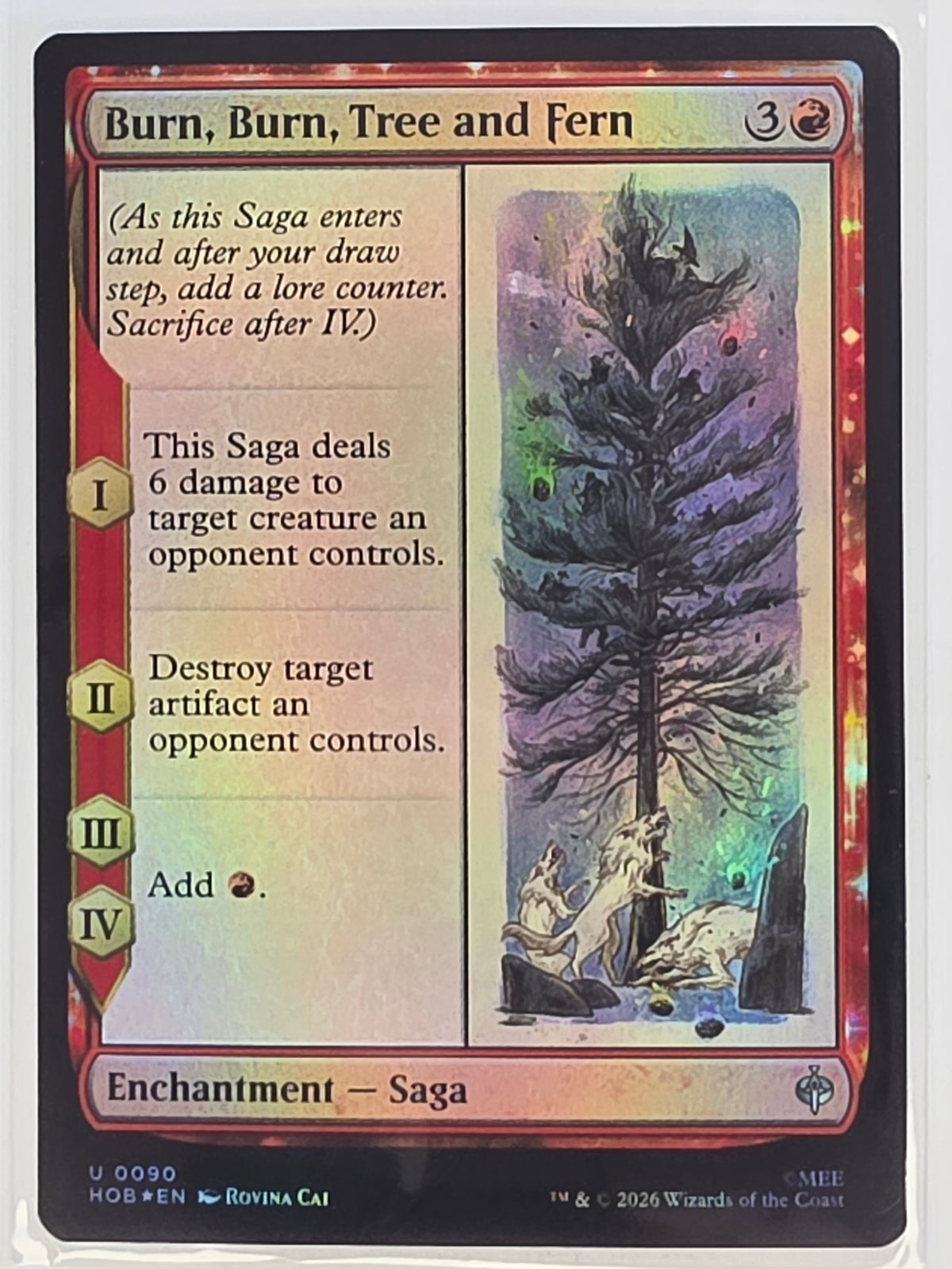 MTG - The Hobbit FOIL #090 Burn, Burn, Tree and Fern Uncommon