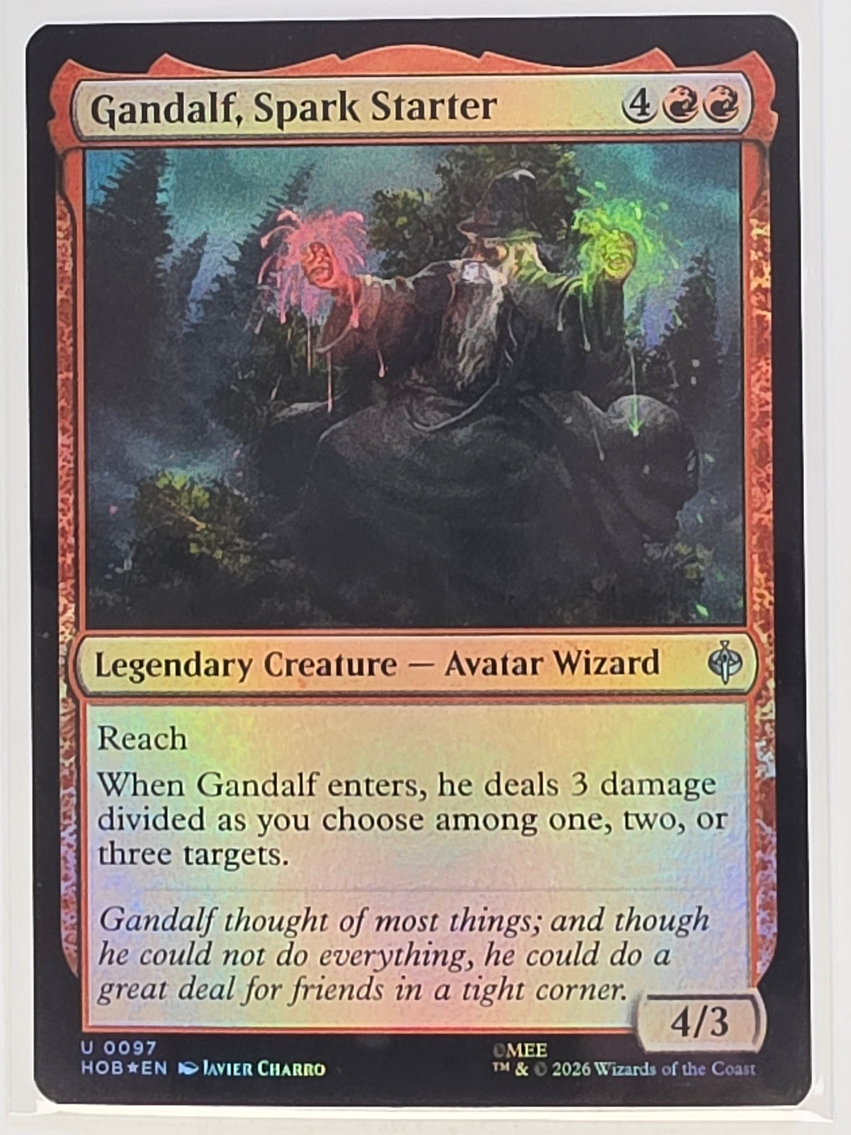 MTG - The Hobbit FOIL #097 Gandalf, Spark Starter Uncommon