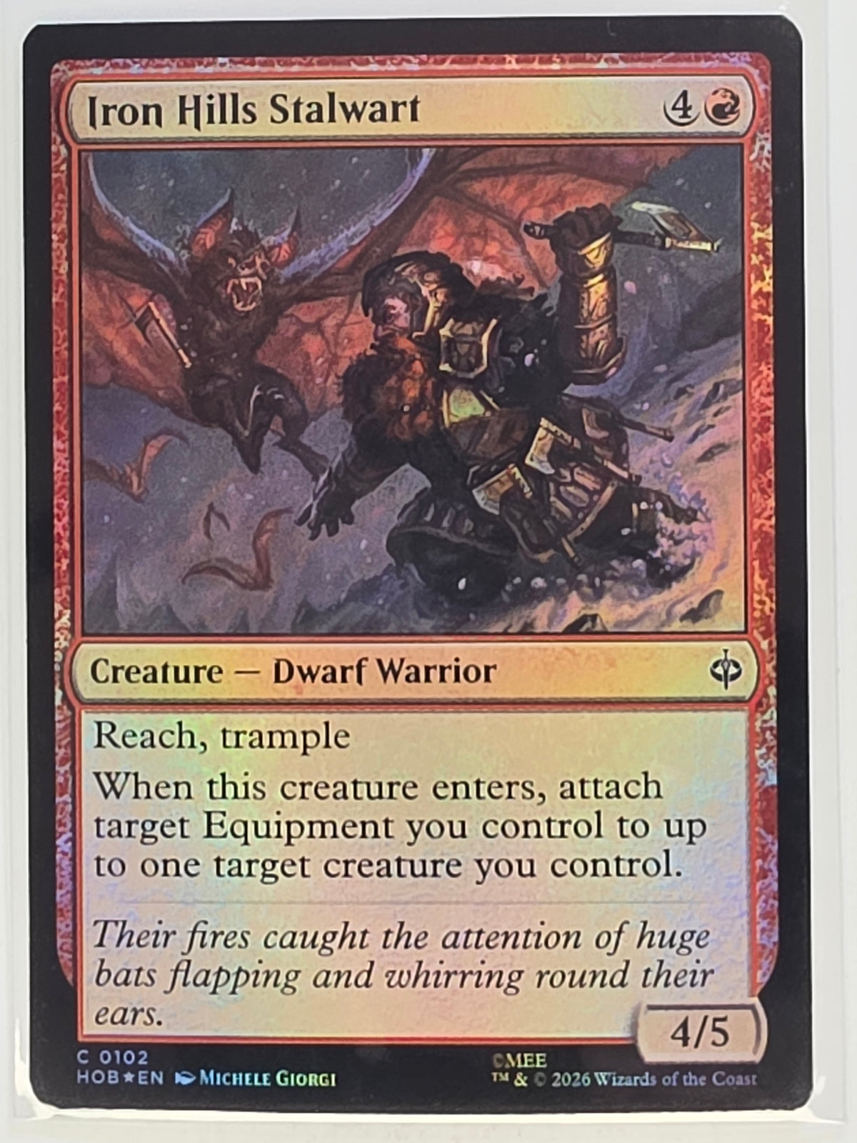 MTG - The Hobbit FOIL #102 Iron Hills Stalwart Common
