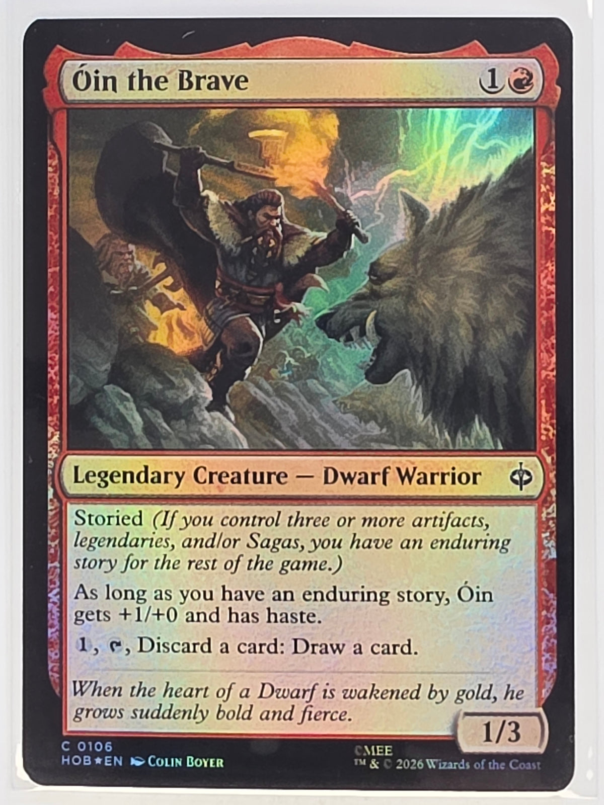 MTG - The Hobbit FOIL #106 Óin the Brave Common